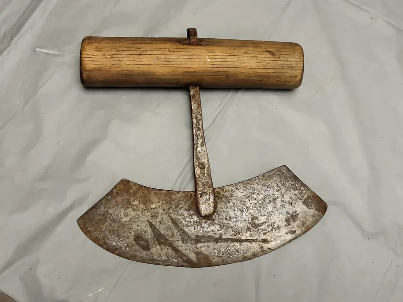 antique half moon herb/food chopper hickory handle from auction in wilmington , North Carolina — image 11