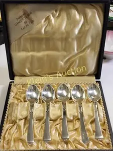 Denmark sterling silver spoon set Carl m Cohr