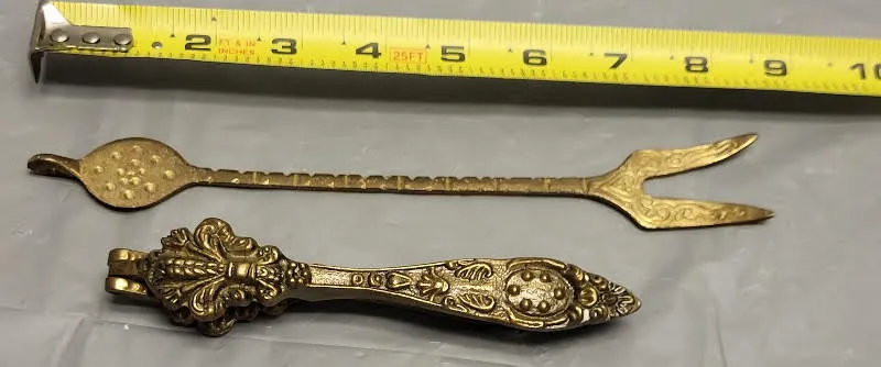 vtg ornate brass fork & nutcracker from auction in wilmington , North Carolina — image 18