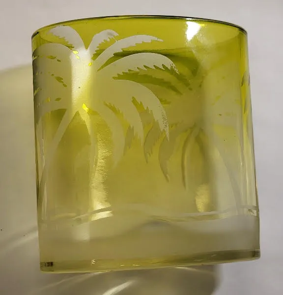 vtg blenko? art glass oval vase palm tree 4 1/4" from auction in wilmington , North Carolina — image 19