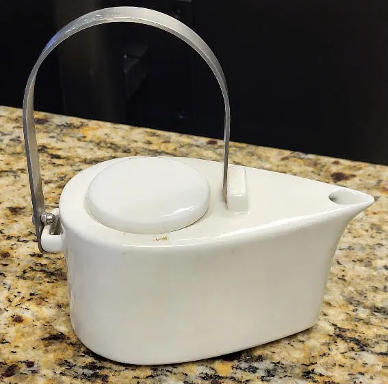 midcentury style teapot w/lid ceramic stainless handle too from auction in wilmington , North Carolina — image 20