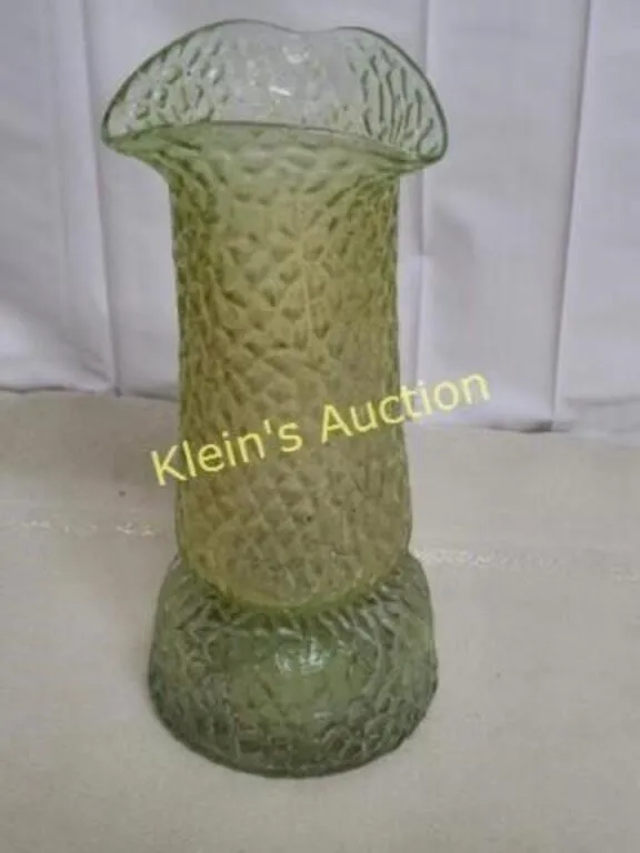 yellow martele glass vase wilhelm kralik sohn glow from auction in wilmington , North Carolina — image 21
