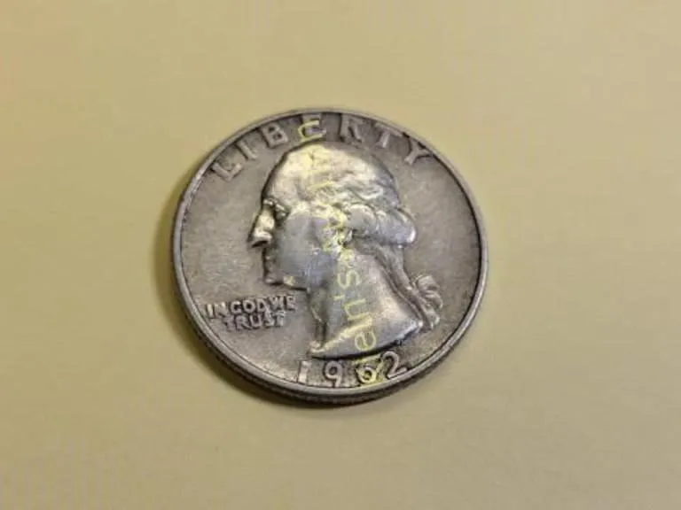Washington silver quarter coin 1962D rim error?  from auction in wilmington , North Carolina — image 24