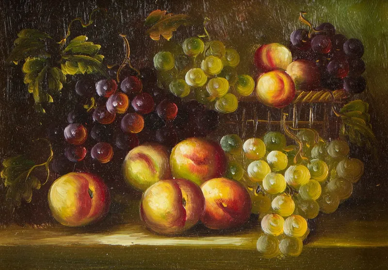 Oil on Board Fruit Still Life Painting from auction in Saint Paul, Minnesota — image 8