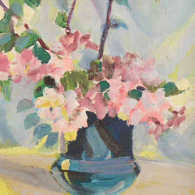 Paul Van Ryzyn Floral Still Life Painting from auction in Saint Paul, Minnesota — image 9