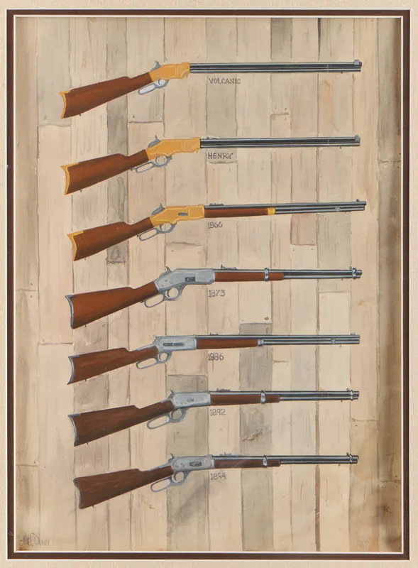 Noel Dunn Rifle Watercolor Painting from auction in Saint Paul, Minnesota — image 13