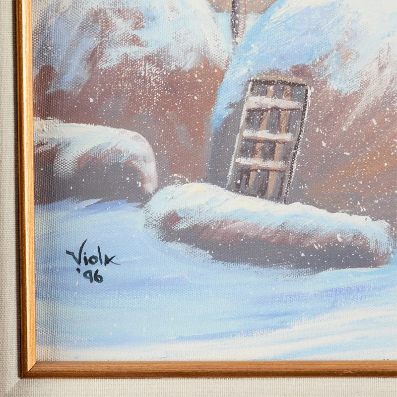 Viola Montoya "A Taos Pueblo Winter" O/C from auction in Saint Paul, Minnesota — image 24