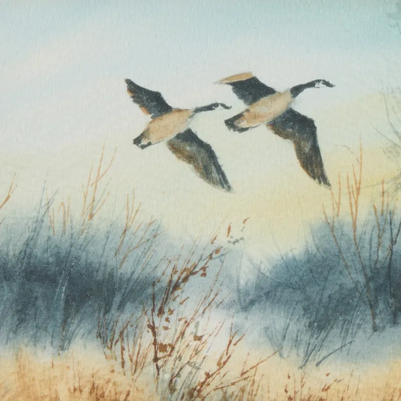 Helen E. Anderson "Two Geese Over Field" W/C from auction in Saint Paul, Minnesota — image 39