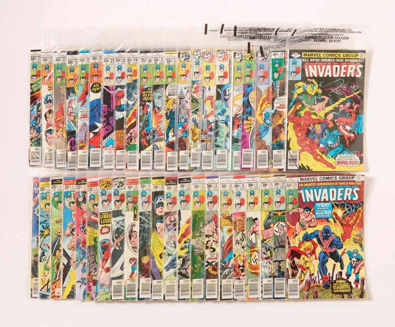42 Marvel Bronze Age "The Invaders" Comics w/ Keys from auction in Saint Paul, Minnesota — image 24