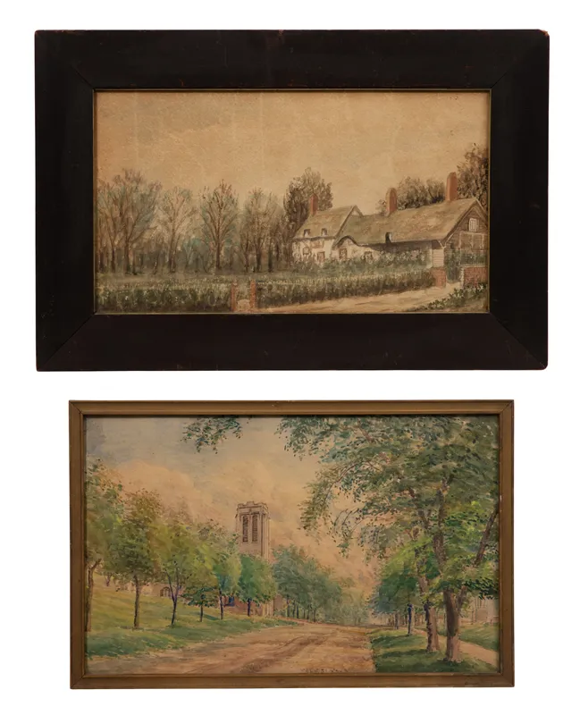 Unknown Artists (British, 19th Century) Watercolors on Paper from auction in Addison, Illinois — image 47