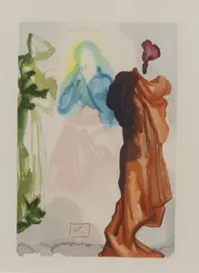 Salvador Dali (Spanish, 1904-1989) 'The Prayer of Saint Bernard' Color Woodcut