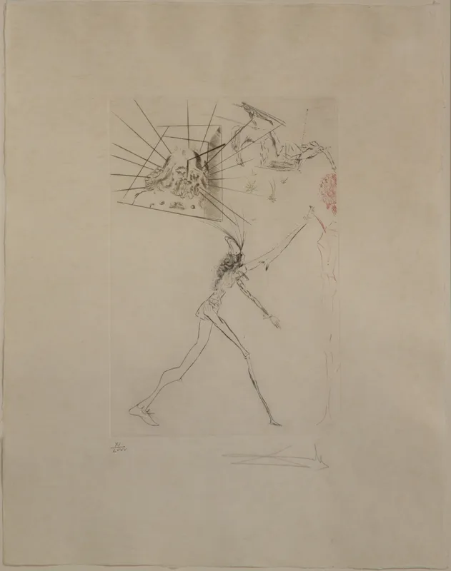 Salvador Dali (Spanish, 1904-1989) 'Les Trois Barons Felons' Color Etching and Drypoint from auction in Addison, Illinois — image 4