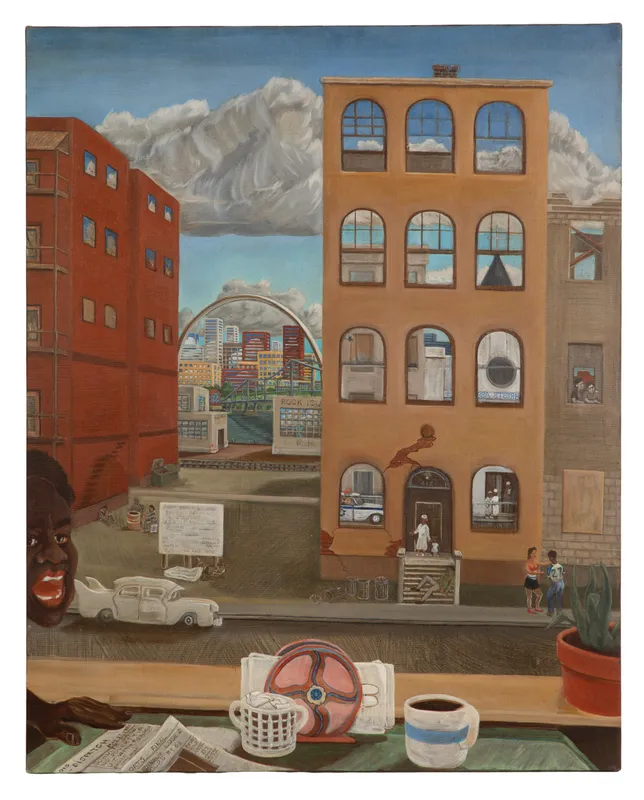 G. T. Tisori (American, 1939-2012) Acrylic on Canvas from auction in Addison, Illinois — image 10