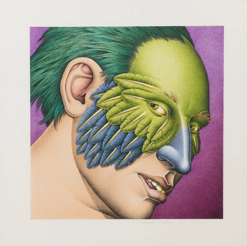 Robert Lostutter (American, b.1939) 'Hummingbird' Lithograph from auction in Addison, Illinois — image 13