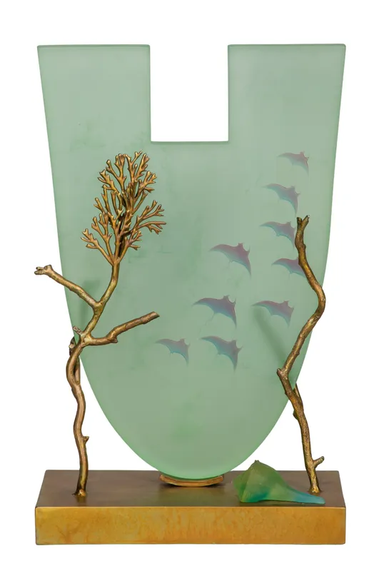 Pozycinski Studio Glass and Metal Sculpture from auction in Addison, Illinois — image 21