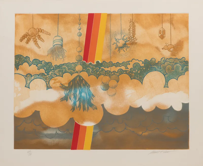 Russell T. Gordon (American, 1936-2013) 'Skyscrape' Etching and Aquatint from auction in Addison, Illinois — image 22