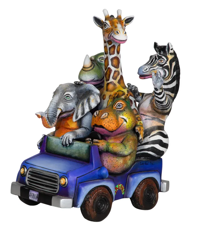 Carlos & Albert Sculpture Collection 'African Safari' Ceramic Sculpture from auction in Addison, Illinois — image 25
