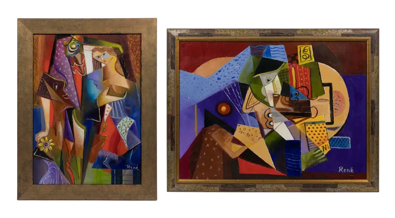 Rene (20th Century) Oils On Canvas from auction in Addison, Illinois — image 24
