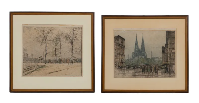 Various Artists (Continental, 20th Century) Etchings from auction in Addison, Illinois — image 30