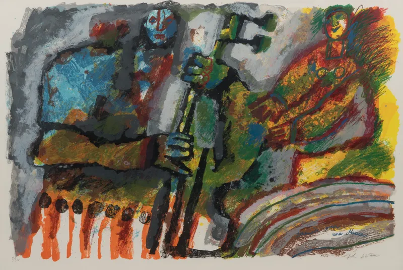 Theo Tabiasse (Israeli / French, 1927-2012) 'Serenade for a Muse' Serigraph from auction in Addison, Illinois — image 41