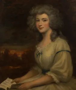 Manner of George Romney (British, 1734-1802) 'Duchess of Saint Albans' Oil on Canvas