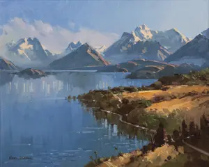 Peter Beadle (New Zealand, 1933-2021) 'The Humbolt Mountains' Oil on Canvas Board