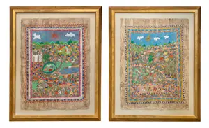 Palisido Ascencio (Mexican, 20th Century) Mixed Media on Paper