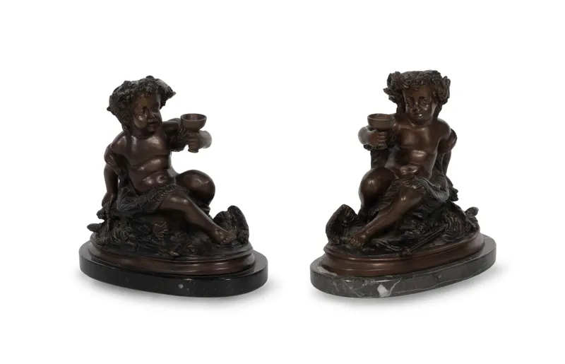 E. Rossi (Italian, 1856-1916) Bronze Sculptures from auction in Addison, Illinois — image 9