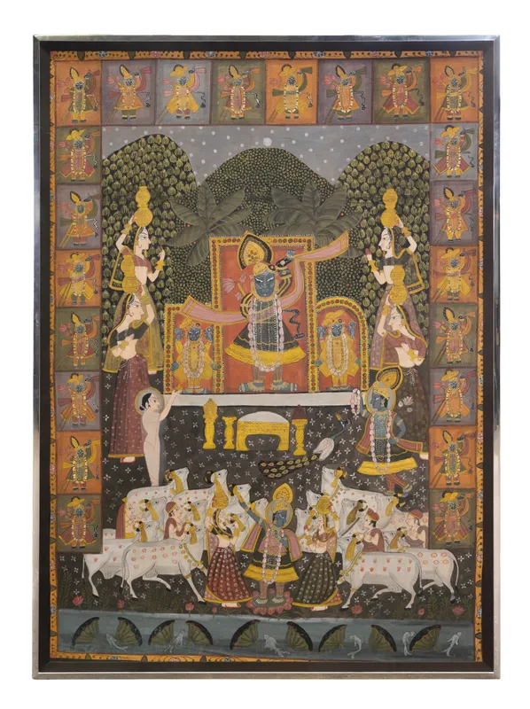 Unknown Artist (Indian, 20th Century) Pichwai Painting from auction in Addison, Illinois — image 18