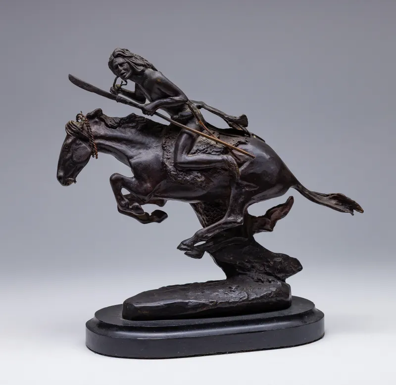 After Fredric Remington (American, 1861-1909) 'The Cheyenne' Bronze Sculpture from auction in Addison, Illinois — image 28