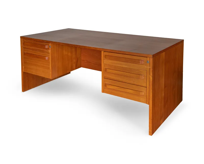 Modern Teak Desk from auction in Addison, Illinois — image 8