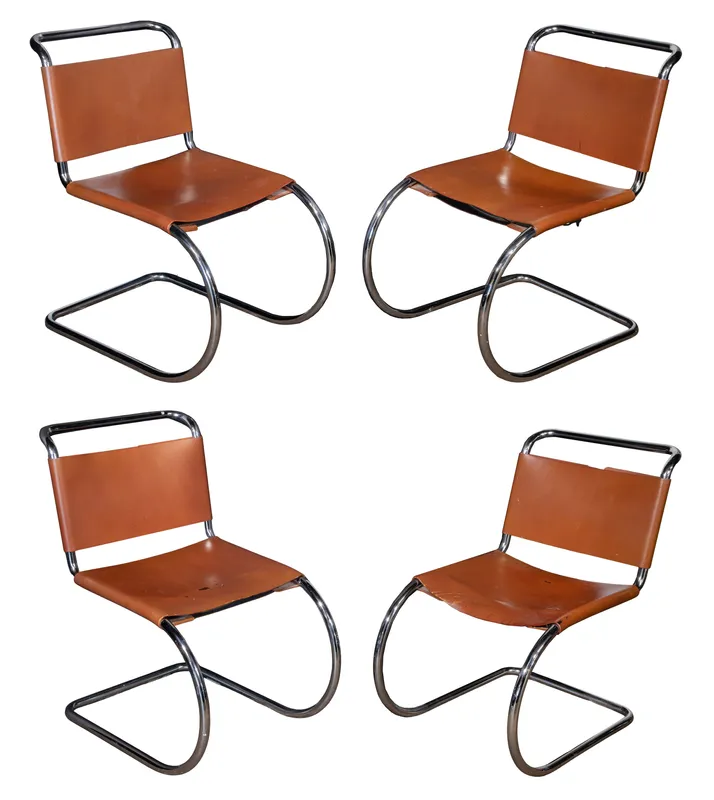 Mies Van Der Rohe (German / American, 1886-1969) MR Side Chair Collection from auction in Addison, Illinois — image 4