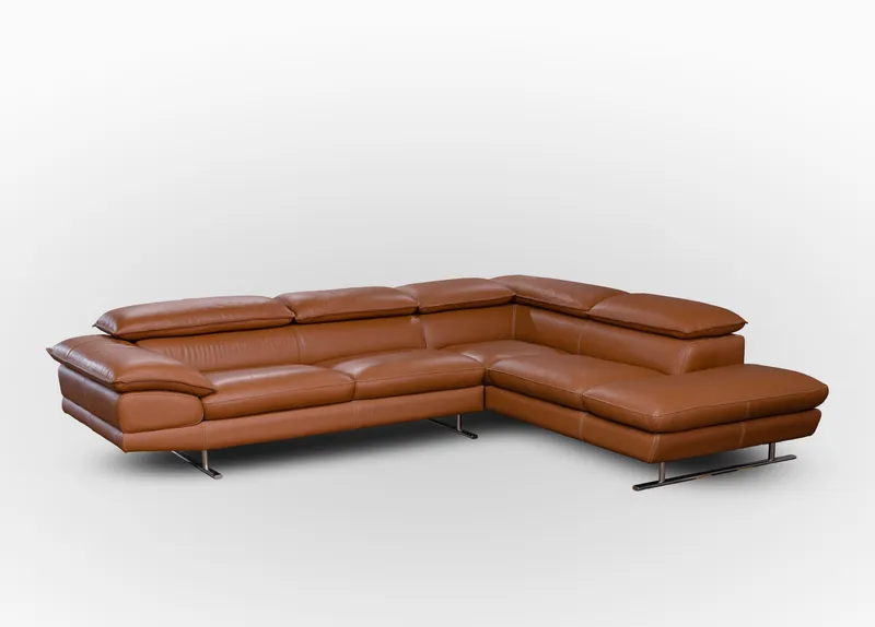 Mauro Leather Sofa from auction in Addison, Illinois — image 2