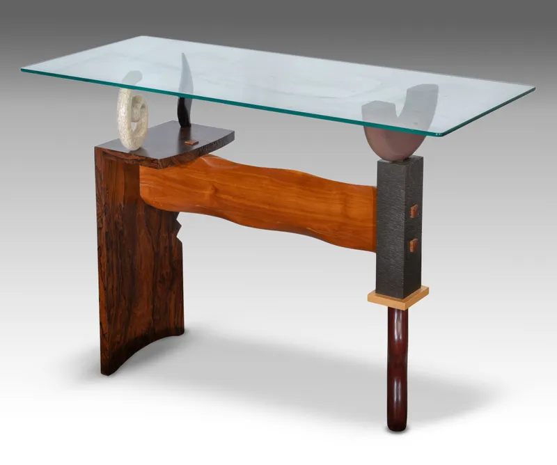 Mark Wallis (American, 20th Century) Hand Carved Accent Table from auction in Addison, Illinois — image 10