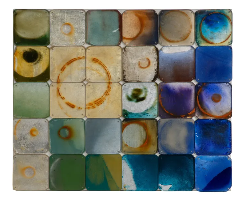 Carrie McGee (American, b.1954) 'Blue Cycle' Mixed Media from auction in Addison, Illinois — image 15