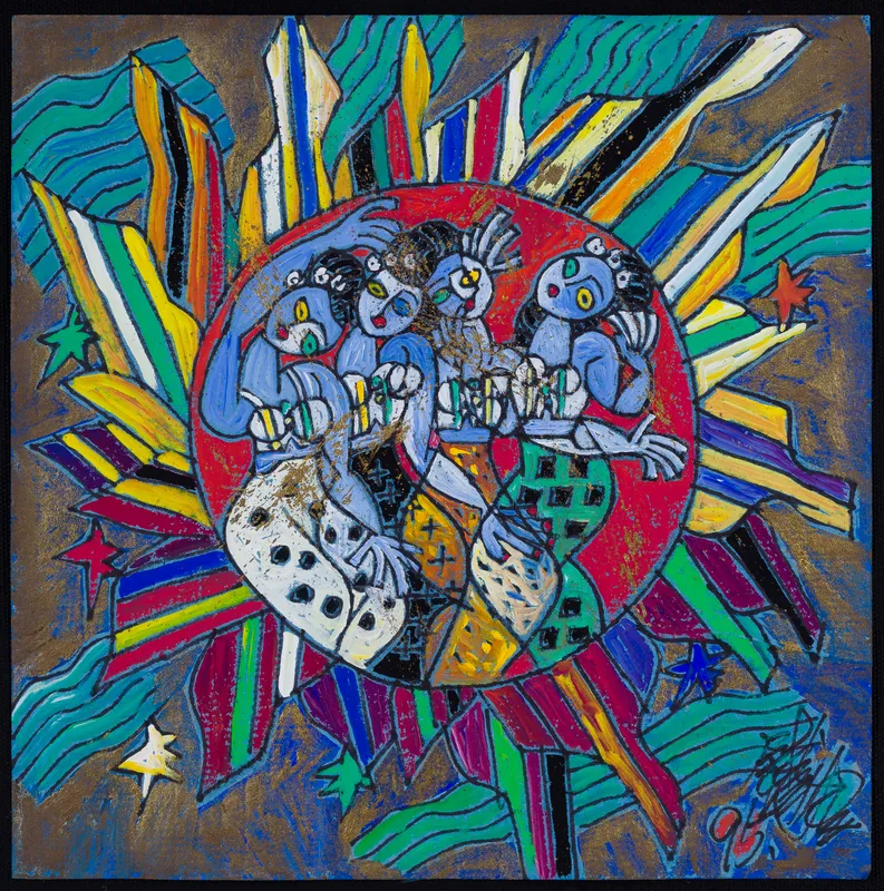 Tiefeng Jiang (Chinese, b.1938) 'Four Seasons' Mixed Media from auction in Addison, Illinois — image 19