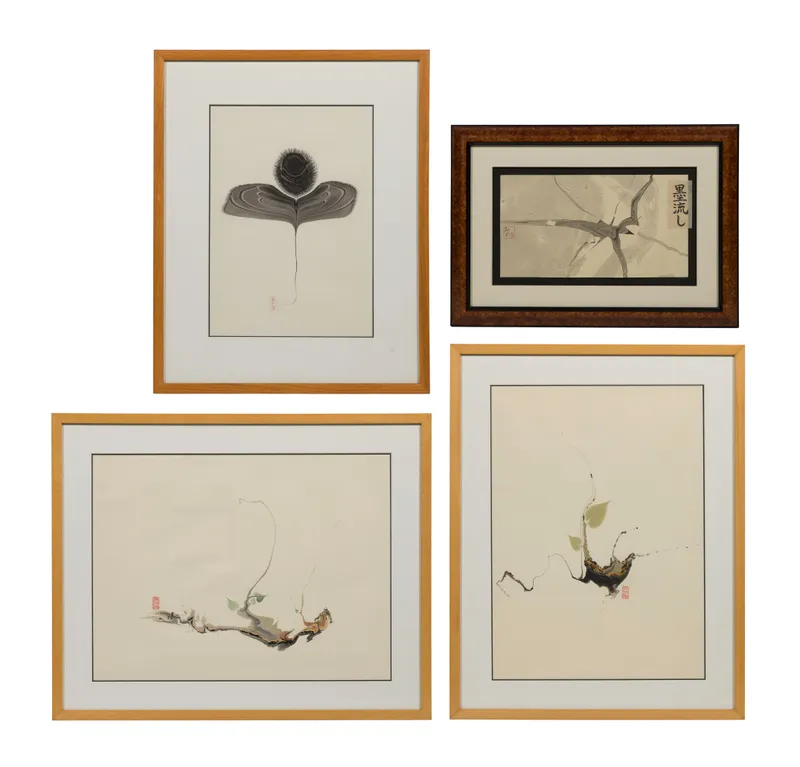 Milena Hughes (American, b.1939) Marbled Paper Painting Assortment from auction in Addison, Illinois — image 26