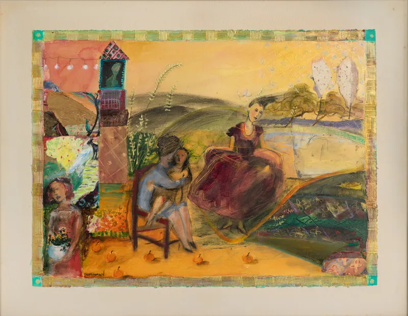 Nancy Scheinmann (American, b.1958) 'Her Seven Wishes' Mixed Media on Paper from auction in Addison, Illinois — image 27