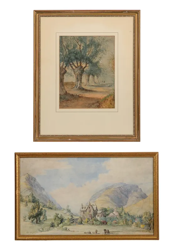 S. E. Hall (British, fl.1910-1930) Watercolor on Paper from auction in Addison, Illinois — image 33