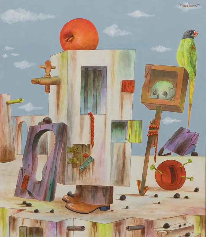 Tobias Musicant (American, 1921-2004) Ink and Gouache on Board from auction in Addison, Illinois — image 28