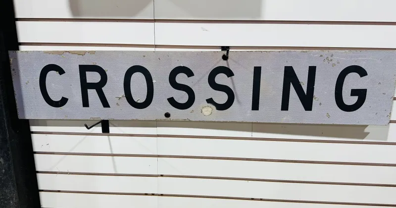 REFLECTIVE ALUMINUM CROSSBUCK SIGN, 1970S from auction in BETHESDA, Ohio — image 46