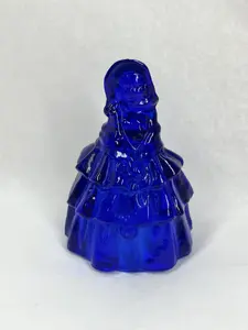 Imperial Glass Cobalt Blue Colonial Lady Figurine