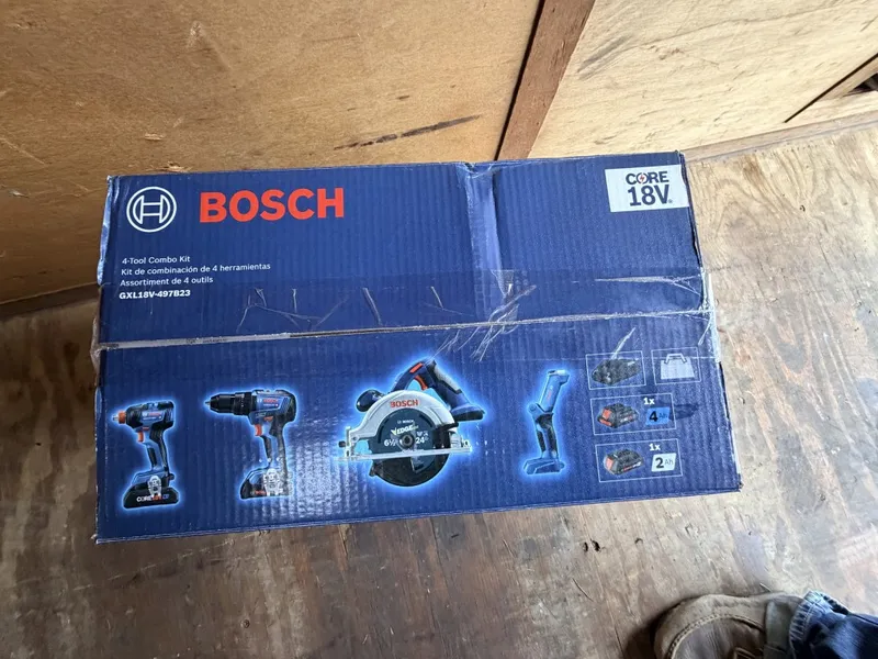 NEW BOSH 18V 4 COMBO TOOL KIT from auction in BETHESDA, Ohio — image 41