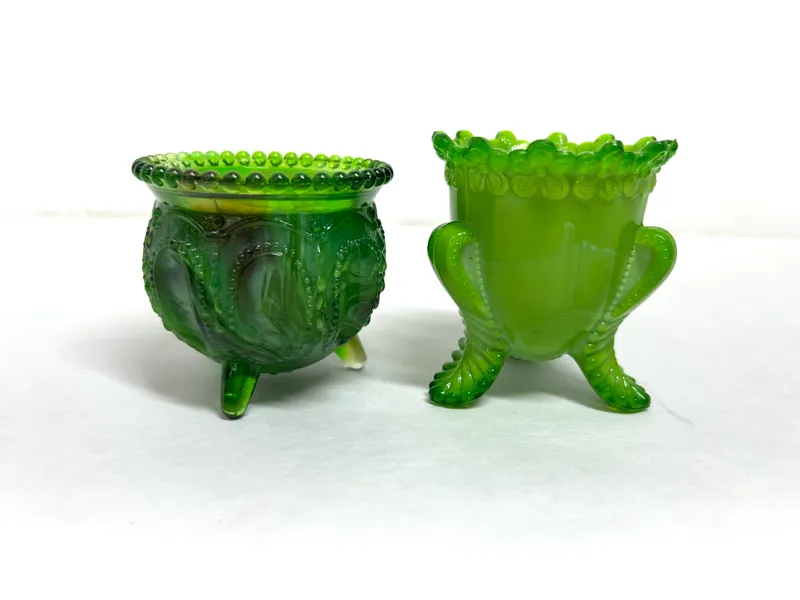 BOYD AND DEGENHART GREEN SLAG TOOTHPICK HOLDERS from auction in BETHESDA, Ohio — image 7