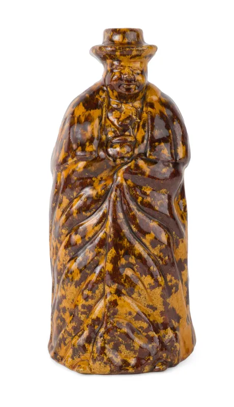 American Rockingham-Glazed Figural "Coachman" Yellowware Flask / Bottle from auction in Bloomfield, New Jersey — image 47