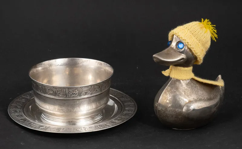 Gorham Sterling Silver Child's Bowl and Plate from auction in Bloomfield, New Jersey — image 10