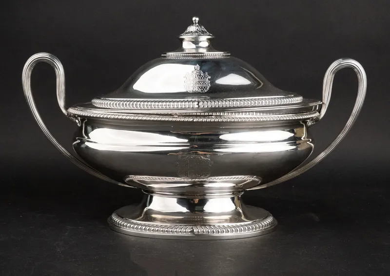 Georgian 18th C. Silver Covered Bowl from auction in Bloomfield, New Jersey — image 9