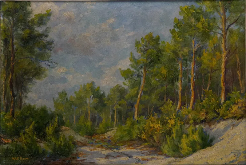 Walter Emerson Baum, 1884-1956, Springtime Landscape, Oil on Canas from auction in Bloomfield, New Jersey — image 17