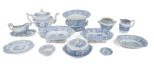 Group of Ridgeways "Oriental" Pattern Serving Pieces