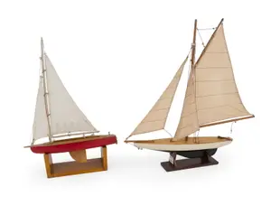 Two Model Sailboats